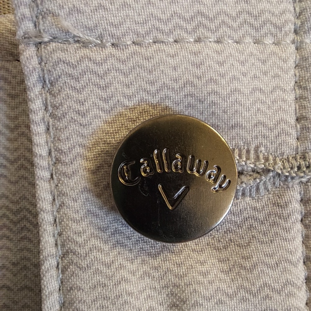 Callaway Golf Mens Opti-Dri Stretch Waist Flat Front Walking Shorts Gray 38 New! - Picture 4 of 12